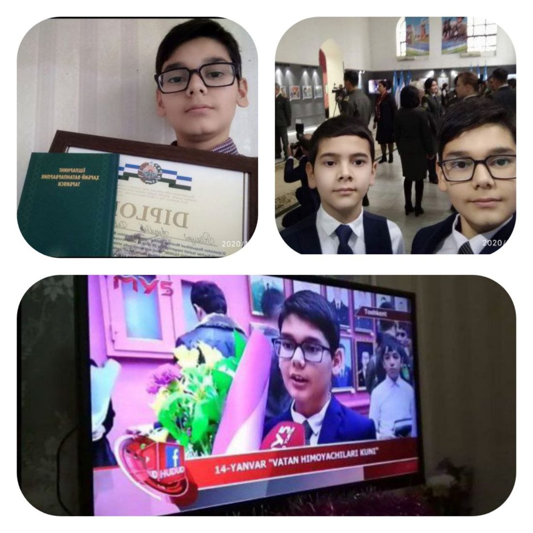 Asadbek interviewed on national TV about the military robotics contest